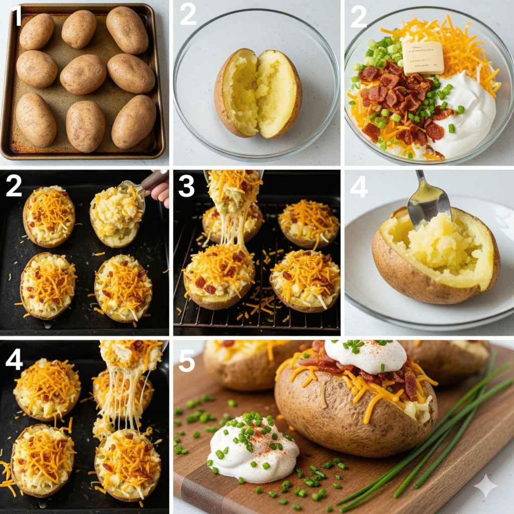 Cheesy Baked Potatoes Recipe