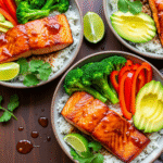 Spicy Chipotle Honey Salmon Bowls