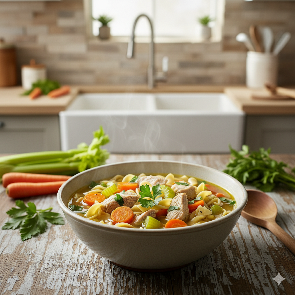 One Pot Chicken Noodle Soup