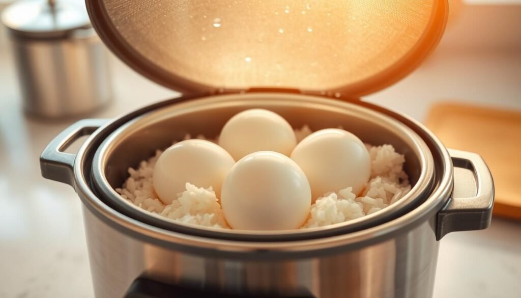 cooking hard boiled eggs in rice cooker