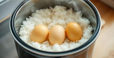 hard boiled eggs in rice cooker
