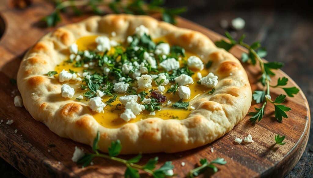Feta Spring Flatbreads dish