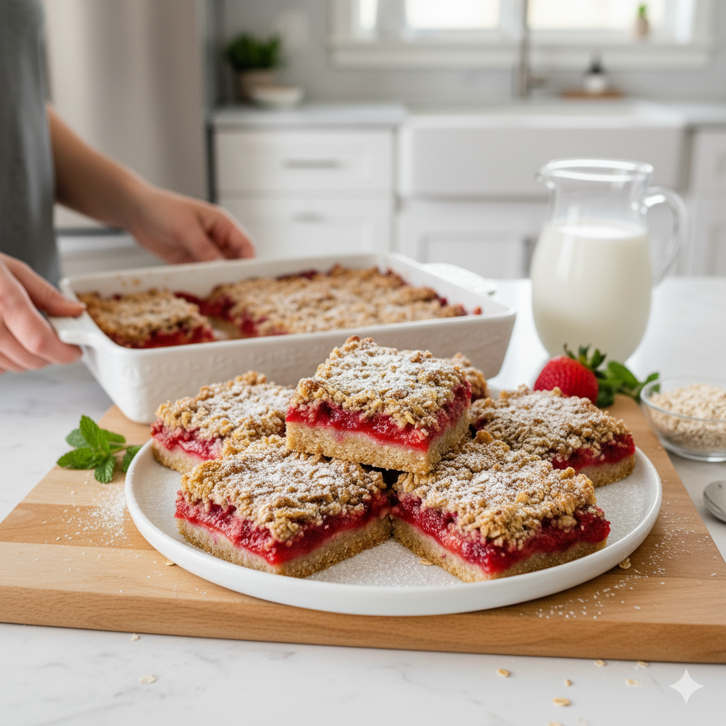 Strawberry Crisp Bars