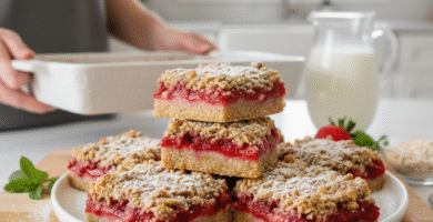 Strawberry Crisp Bars