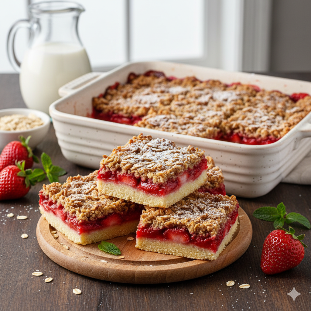 Strawberry Crisp Bars