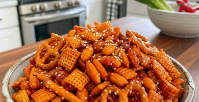 Honey Gochujang Chex Mix