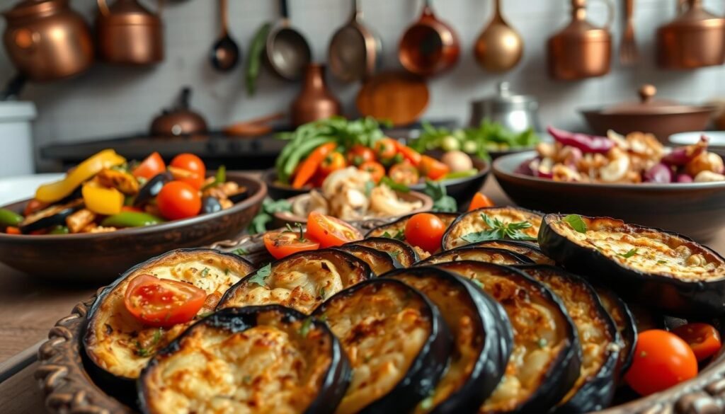 Variations of Maman's classic Persian eggplant dish